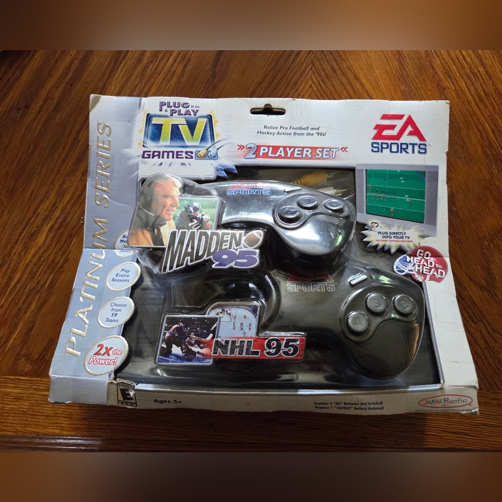 EA Sports 2004 Madden 95 NHL 95 Plug n Play TV Games 2 Player 59 Teams NOS Ch3